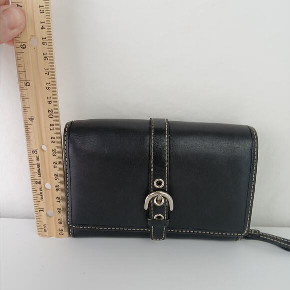 Coach Buttery Soft Black Bi-Fold Wallet Silver Hardware - Picture 7 of 11
